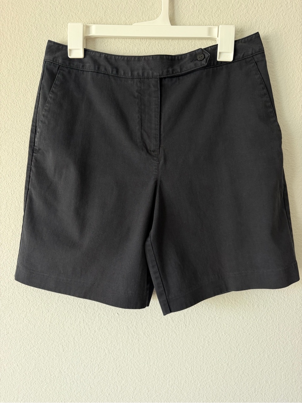 Lizgolf 8 Black Bermuda Golf Shorts Cotton Tencel Country Club Office Casual